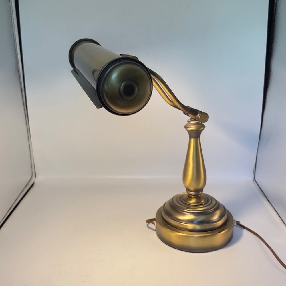 Vintage Antique Brass Adjustable Piano Desk Lamp Music Light Swivel Arm